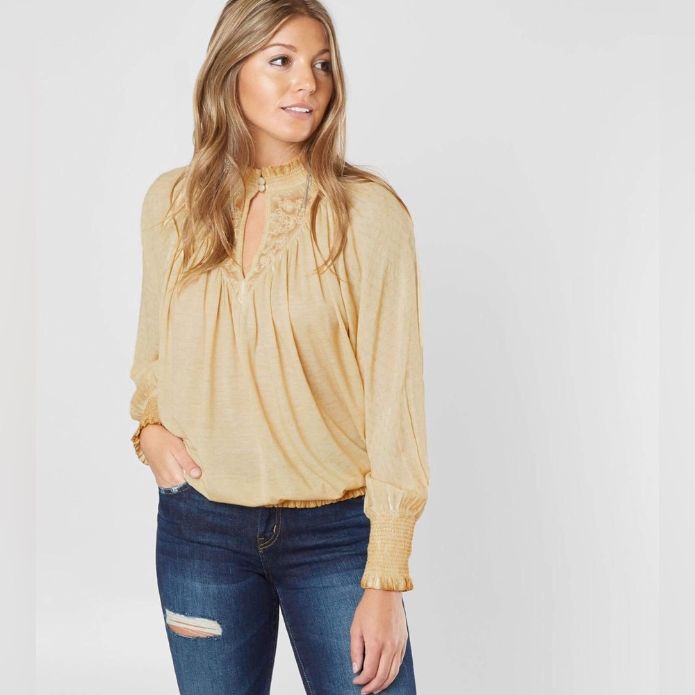 Gimmicks Washed Mock Neck Top (MAUVE)